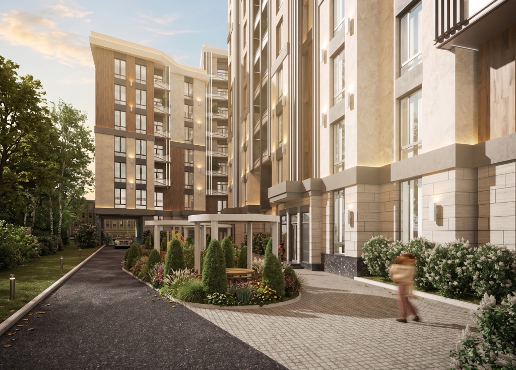 Toshkentdagi Caravan Avenue TJM — Fasad