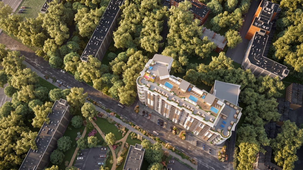Toshkentdagi Caravan Avenue TJM — Fasad