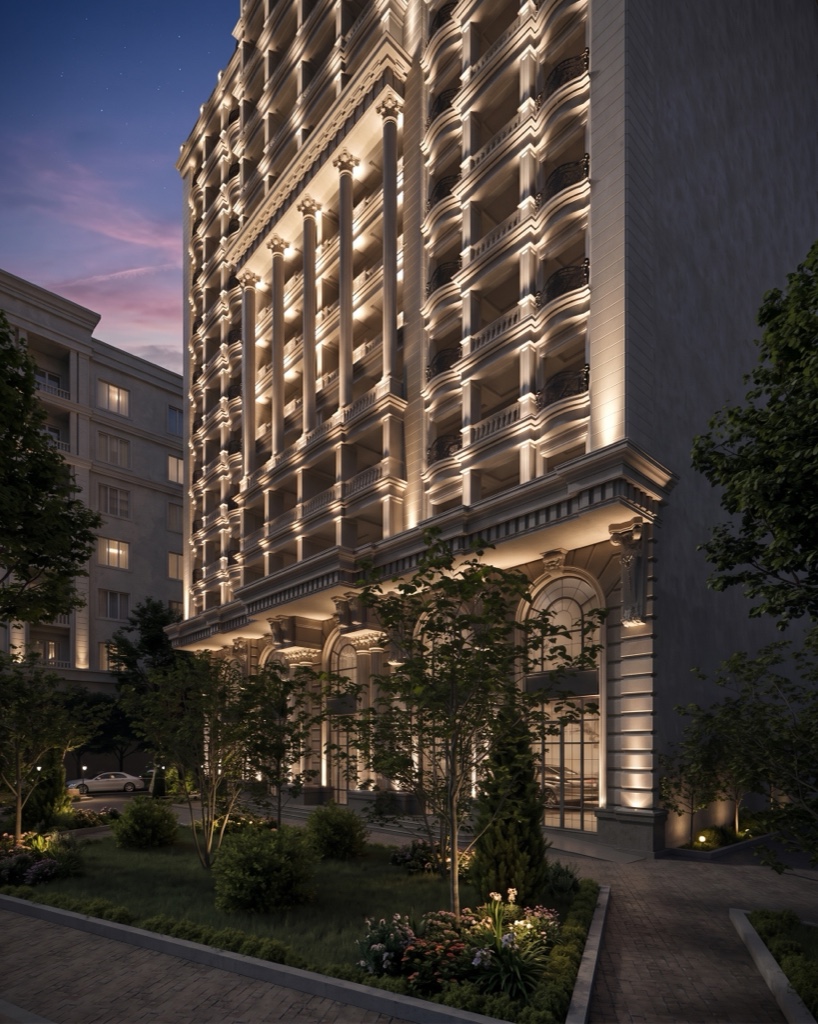 Toshkentdagi Elbrus Residence TJM — Fasad