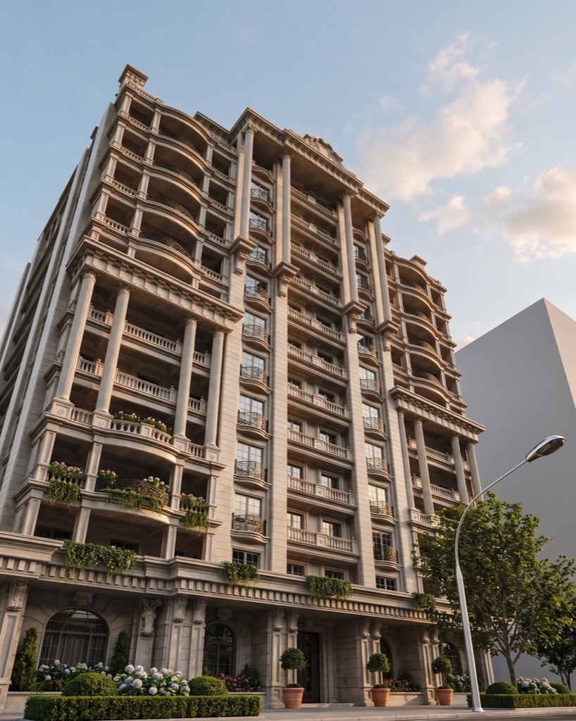 Toshkentdagi Elbrus Residence TJM — Fasad