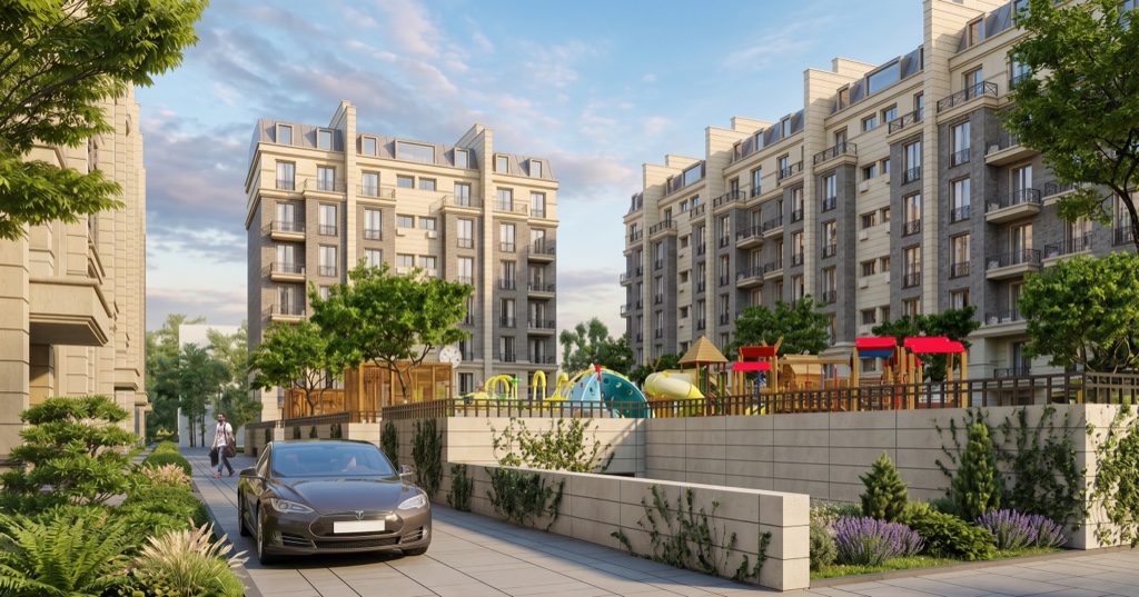 ЖК Grand Park в Ташкенте — Двор