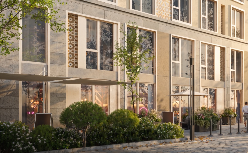 Toshkentdagi Harakat Residence TJM — Fasad