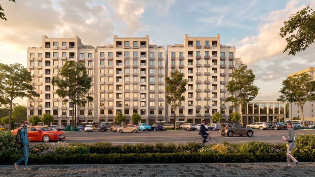 Toshkentdagi NRG Park TJM — Fasad